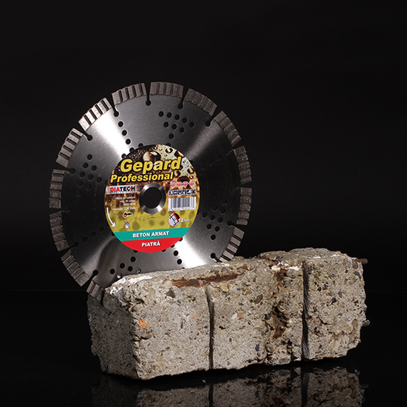 Disc diamantat GEPARD, pentru beton armat/piatra, 125x22.23 mm 