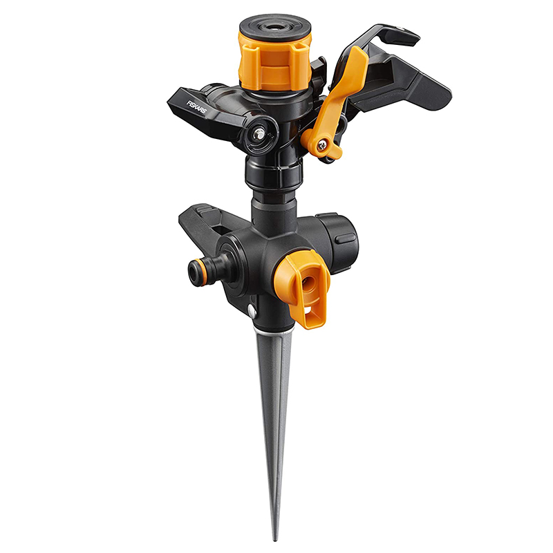 Aspersor pulsator cu tarus, sistem On/Off, capacitate de irigare de peste 500 mp, Fiskars