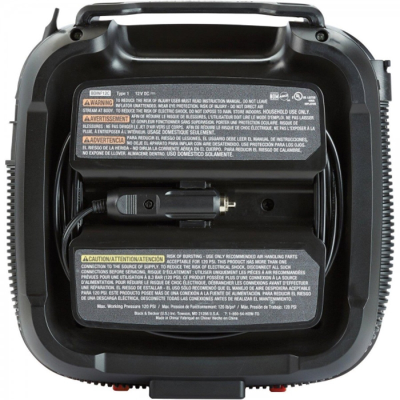 Compresor auto 12 V, 11 bar, Black&Decker ASI400-XJ 
