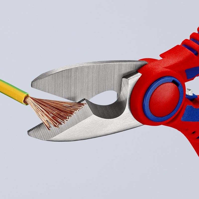 Foarfeca de electrician Knipex, cu functie de sertizare, 160mm