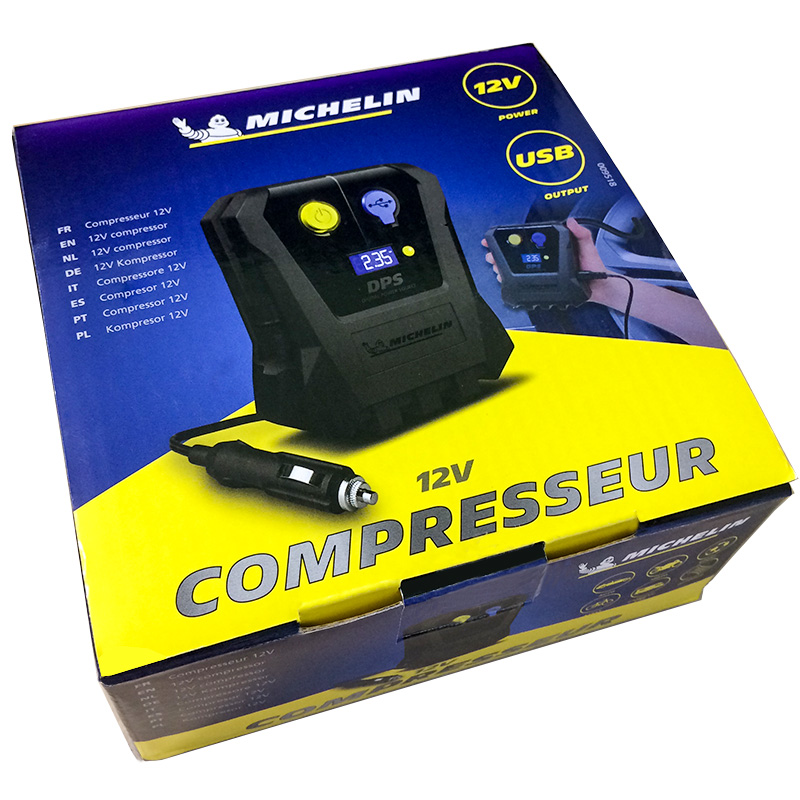 Compresor auto 12V, MICHELIN, manometru digital, priza USB