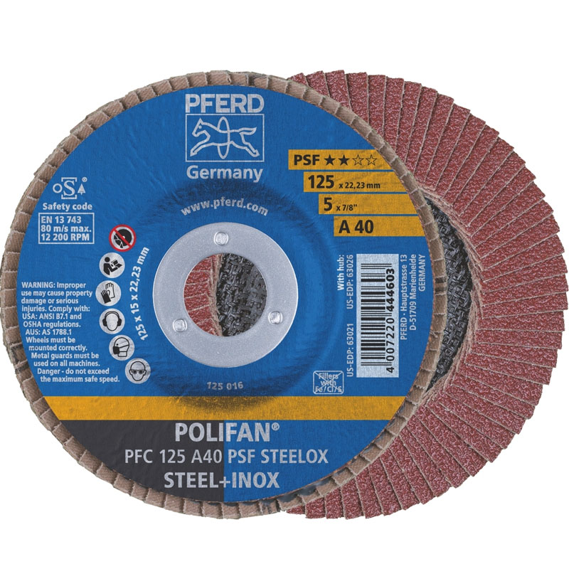 Disc lamelar (evantai) pentru slefuire PFC 125-22 A40