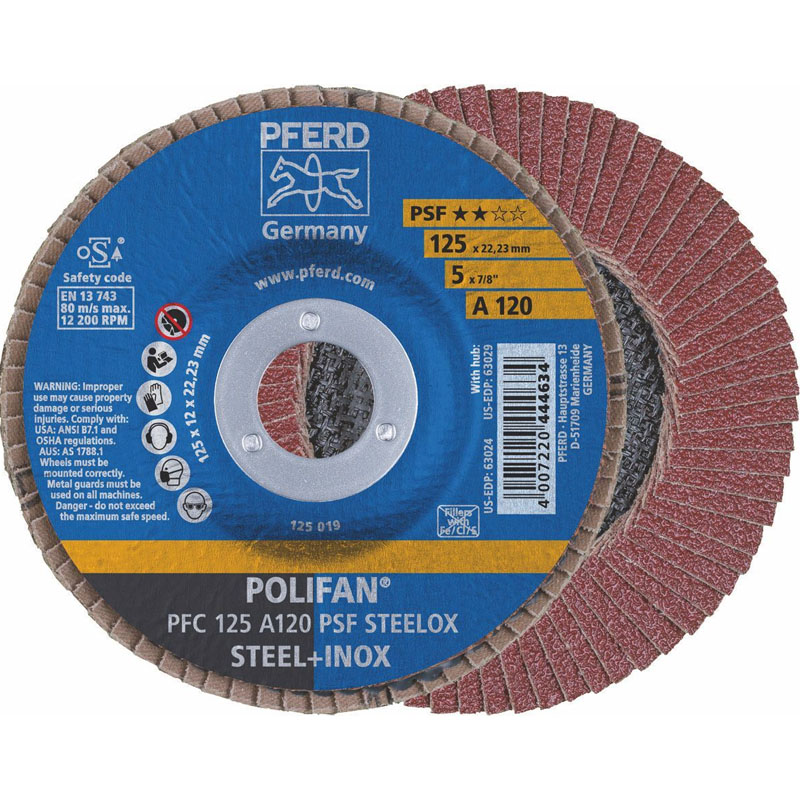 Disc lamelar (evantai) pentru slefuire PFC 125-22 A120