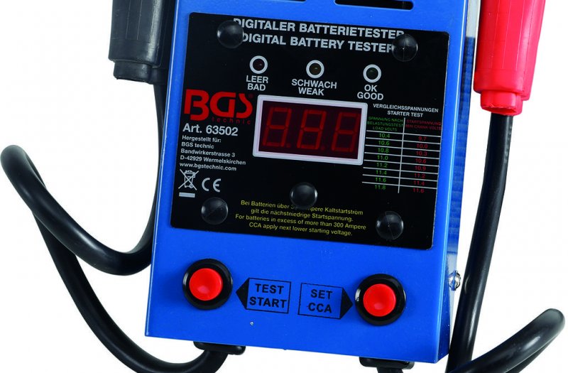 Tester digital pentru baterii, BGS 63502