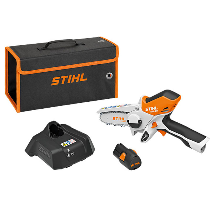 Electroferastrau cu lant, cu acumulatori, Stihl, tip GTA26 Set (cu acumulator si incarcator), sistem AS