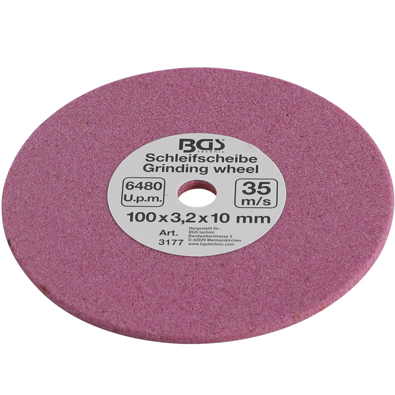 Disc pentru masinile de ascutit lanturi, Ø 100 x 3,2 x 10 mm