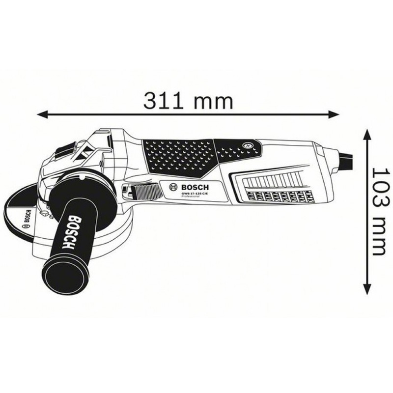 Polizor unghiular 125mm, 1900 W tip GWS 19-125 CIE