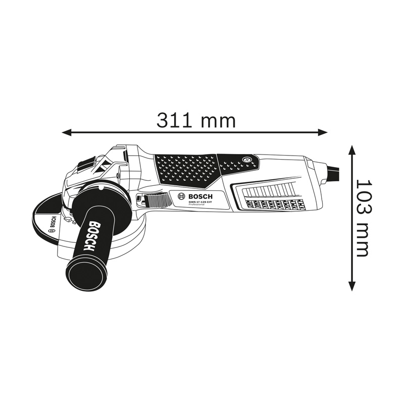 Polizor unghiular 125mm, 1700 W tip GWS 17-125 CIT