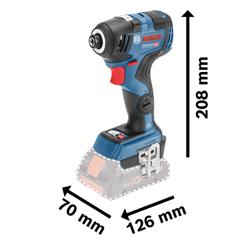 Masina de gaurit/insurubat cu IMPACT, cu 2 acumulatori 18V 4.0Ah, tip GDR 18V-200C