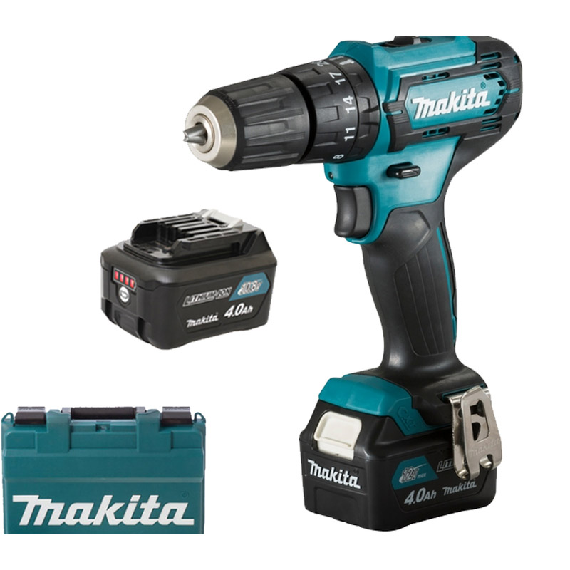 Masina de gaurit/insurubat cu percutie, cu 2 acumulatori 12V 4.0Ah, tip HP333DSME