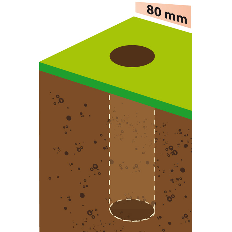 Burghiu pentru foreza pamant 80x560 mm, pentru TE1200