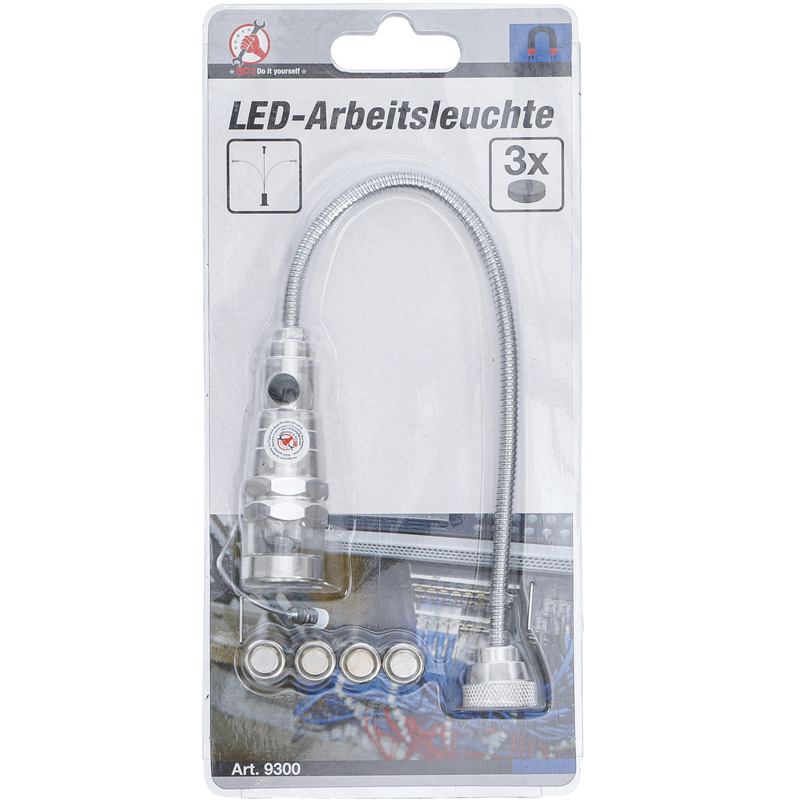 Lampa de lucru BGS 9300 cu LED, magnetica, brat flexibil