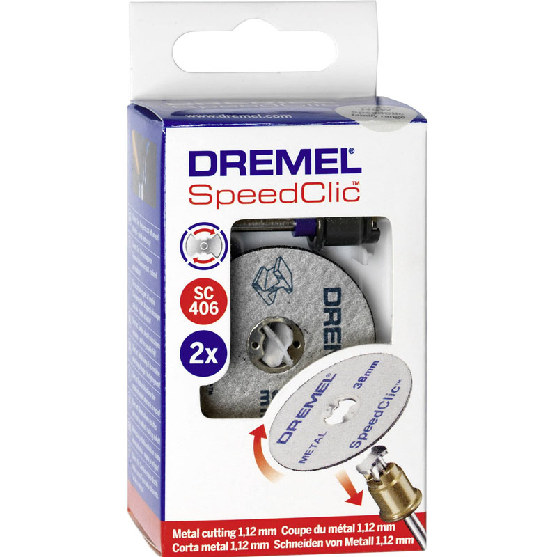 Set 2 discuri taiere metal, tip Dremel SpeedClic SC406 si mandrina CS