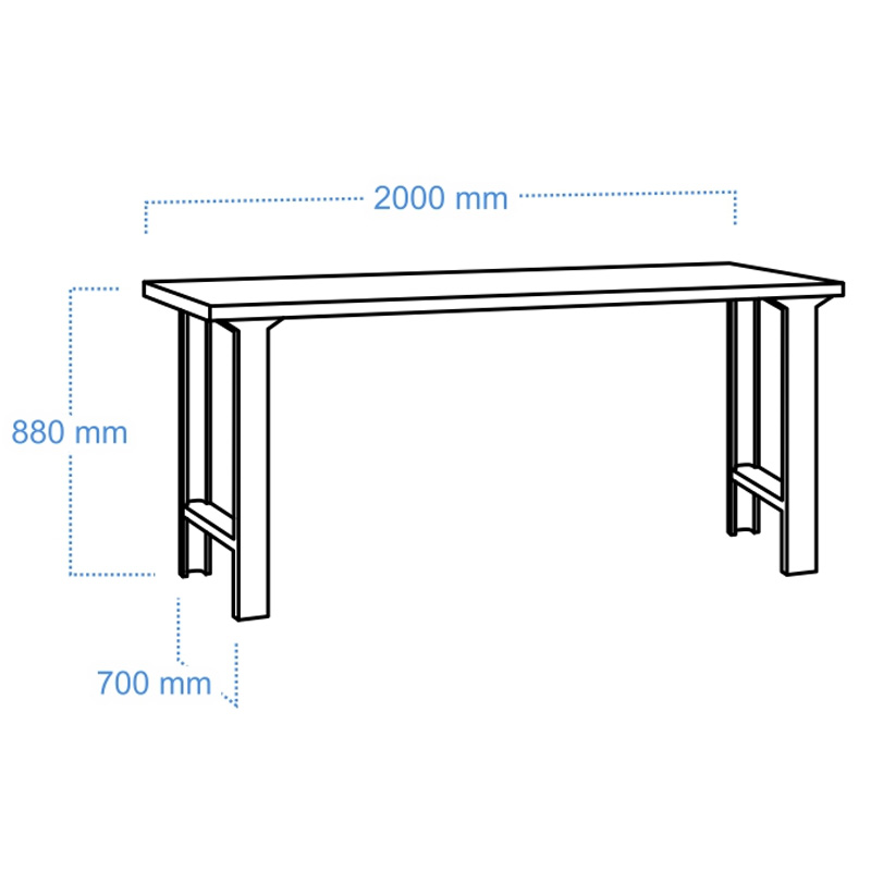 Banc de lucru profesional 2m, WB NEW 2000