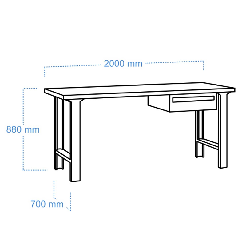 Banc de lucru profesional 1,5m, WB NEW 1500 H1