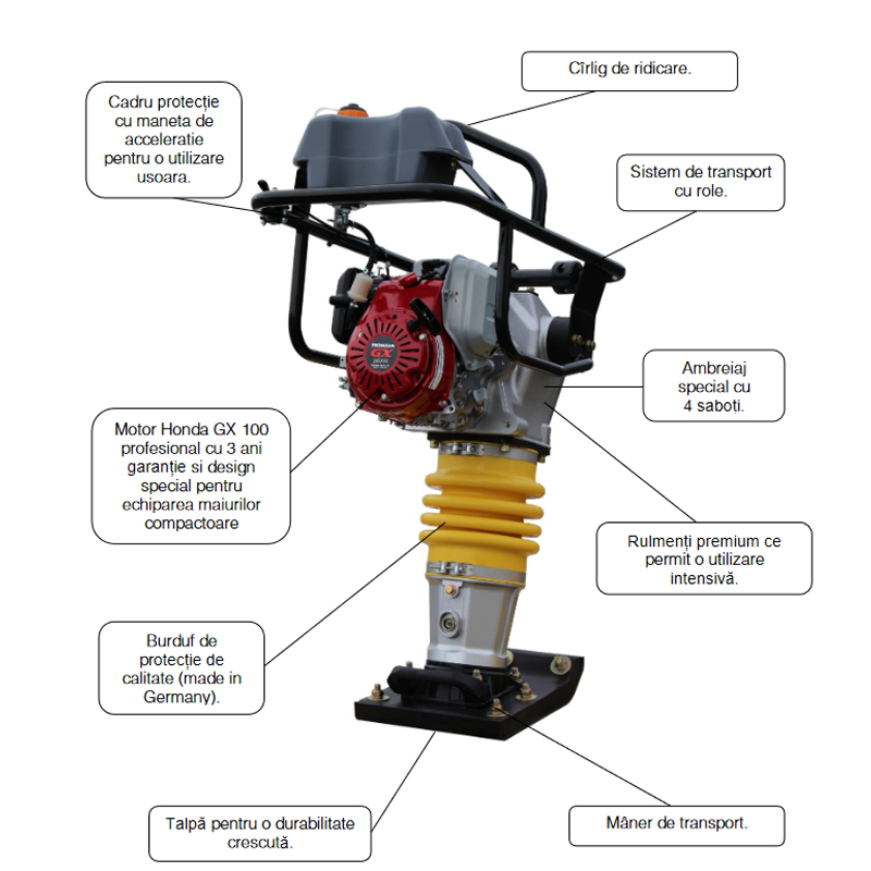 Mai compactor AGT tip CV68H, motor Honda