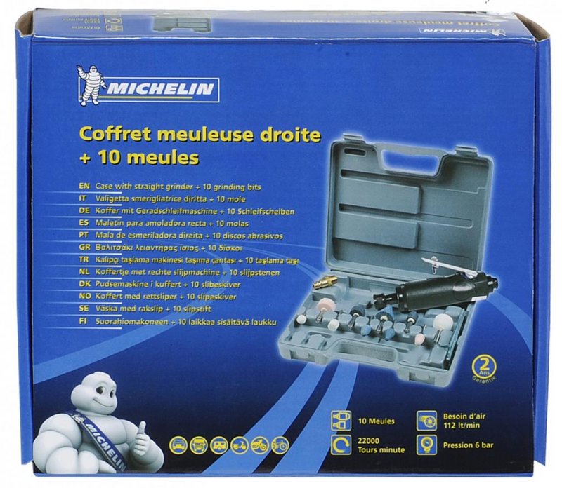 Set polizor drept (biax) MICHELIN, 22000 rot/min, 172 mm, penseta 3+6 mm