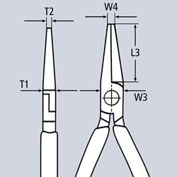 Cleste cu varf lung si tais, izolat VDE, 160 mm