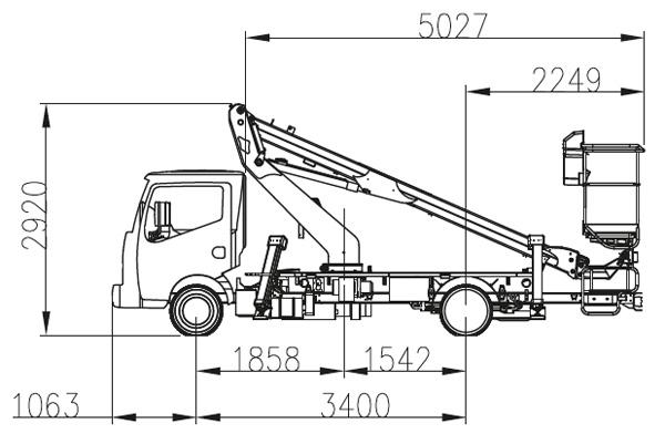 Nacela telescopica montata pe autosasiu tip P18T12