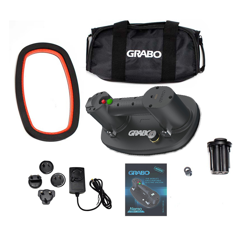 Ventuza electrica cu vacuum NEMO GRABO - set 2 acumulatori, 2 garnituri