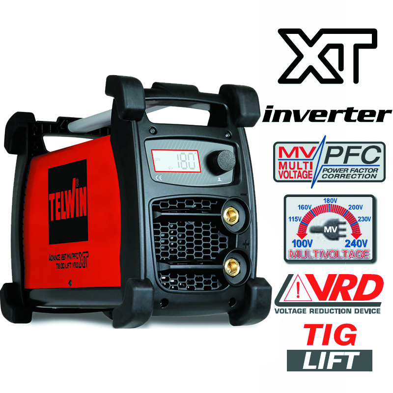 Invertor de sudura tip ADVANCE 227 XT MV/PFC, TIG DC LIFT, VRD