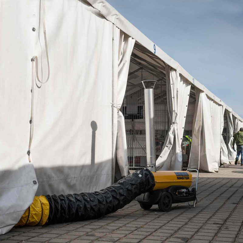 Încălzitor cu motorină MASTER BV 170 - 49kW, ardere indirecta, generator aer cald industrial