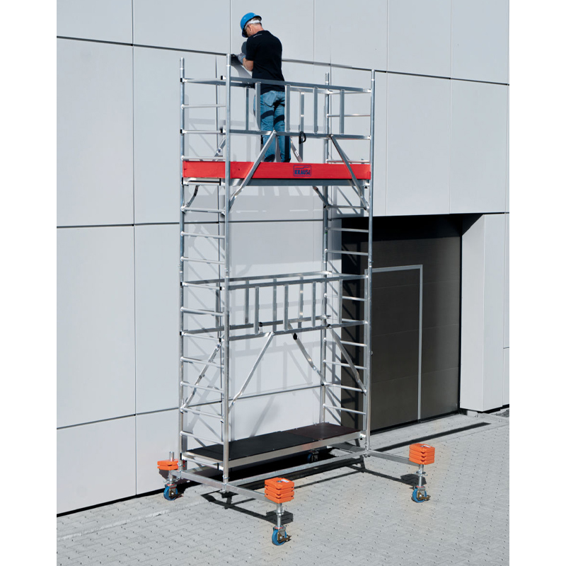 Schela Protec 0,6 x 2m, aluminiu, inaltime lucru 6.3m, inaltime schela 5.45m, inaltime platforma 4.3m (0+1+3+4)