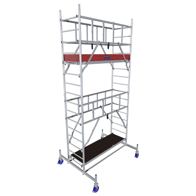 Schela Protec 0,6 x 2m, aluminiu, inaltime lucru 5.3m, inaltime schela 4.45m, inaltime platforma 3.3m (0+2+4)