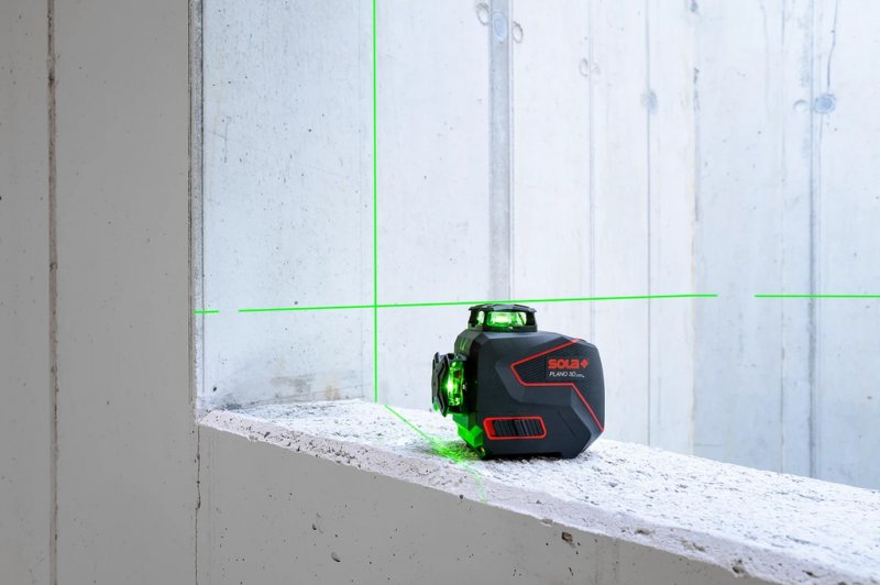 Nivela laser cu linii, 3 planuri, verde, tip PLANO 3D