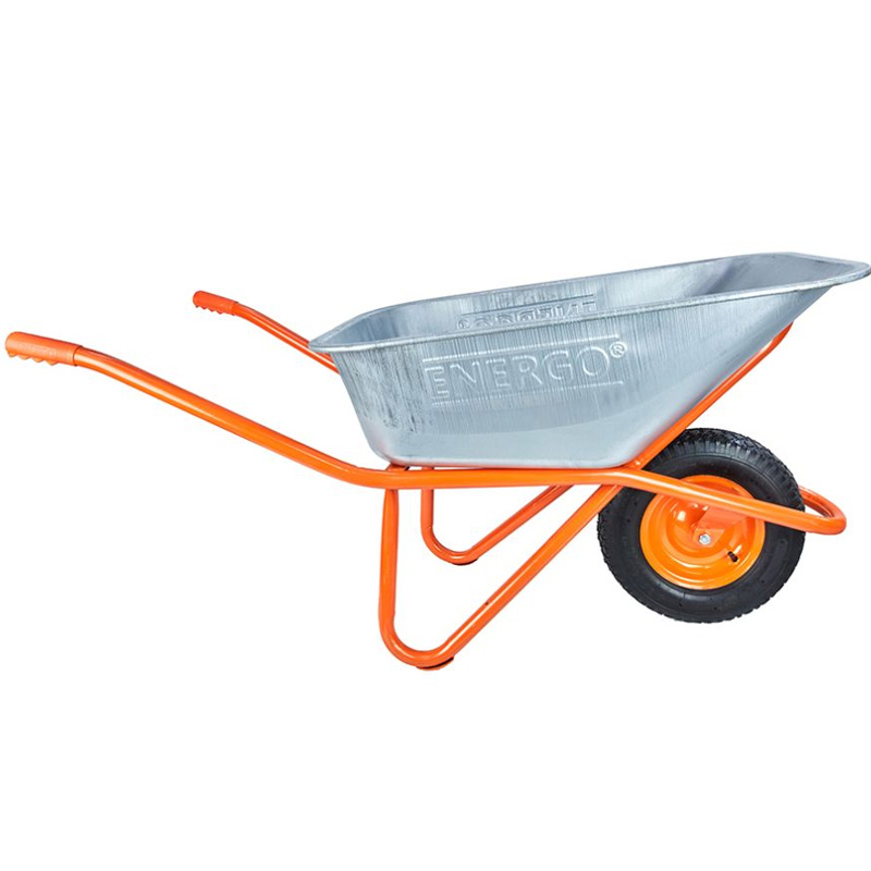 Roaba cuva metalica zincata, 90l, roata cu camera