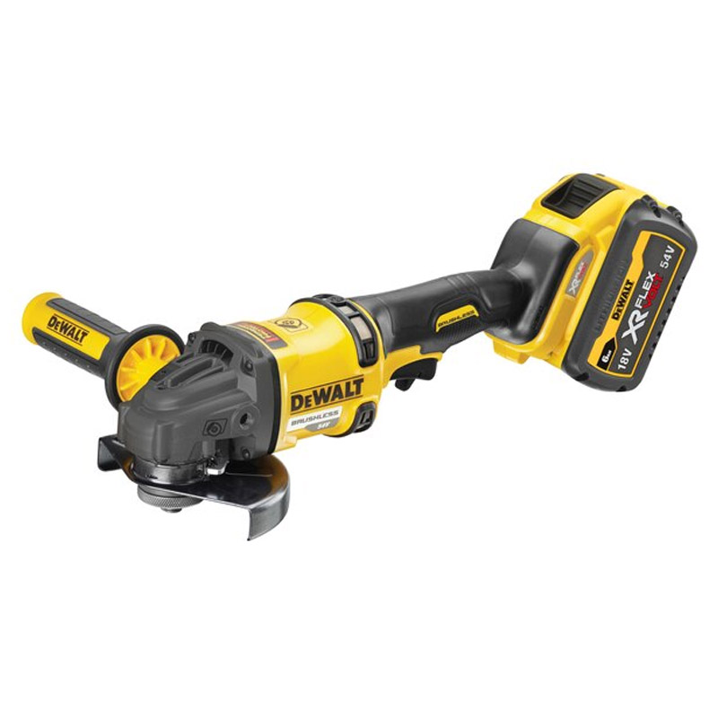 Polizor unghiular DeWALT, 125mm, 2x54V, 6.0Ah, 9000rpm, incarcator, cutie T-STAK, tip DCG418T2-QW