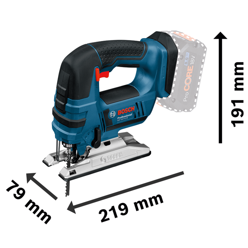 Fierastrau vertical/pendular cu acumulatori 18V, 4 Ah, tip GST 18 V-LIB