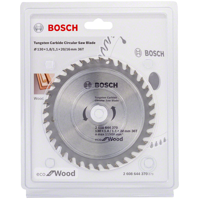 Disc placat pentru circular, 130 x 20 mm, 36 dinti, Eco for Wood