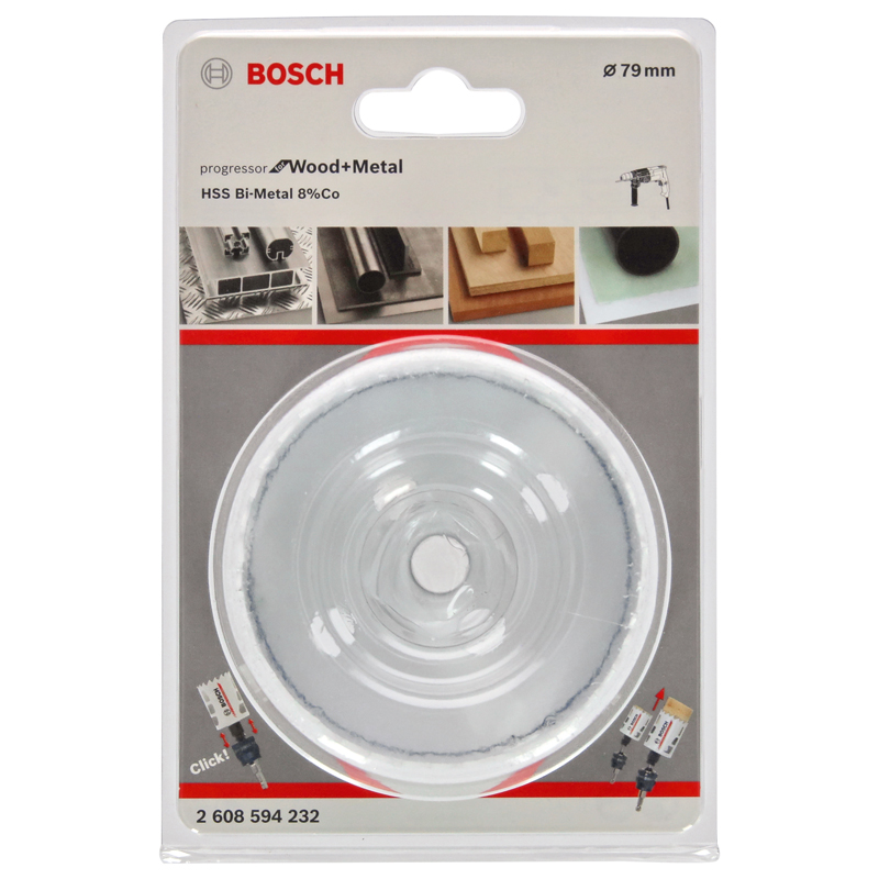 Carota Bimetal-Cobalt, 79 mm, BOSCH PROGRESSOR, pentru metal, plastic, lemn