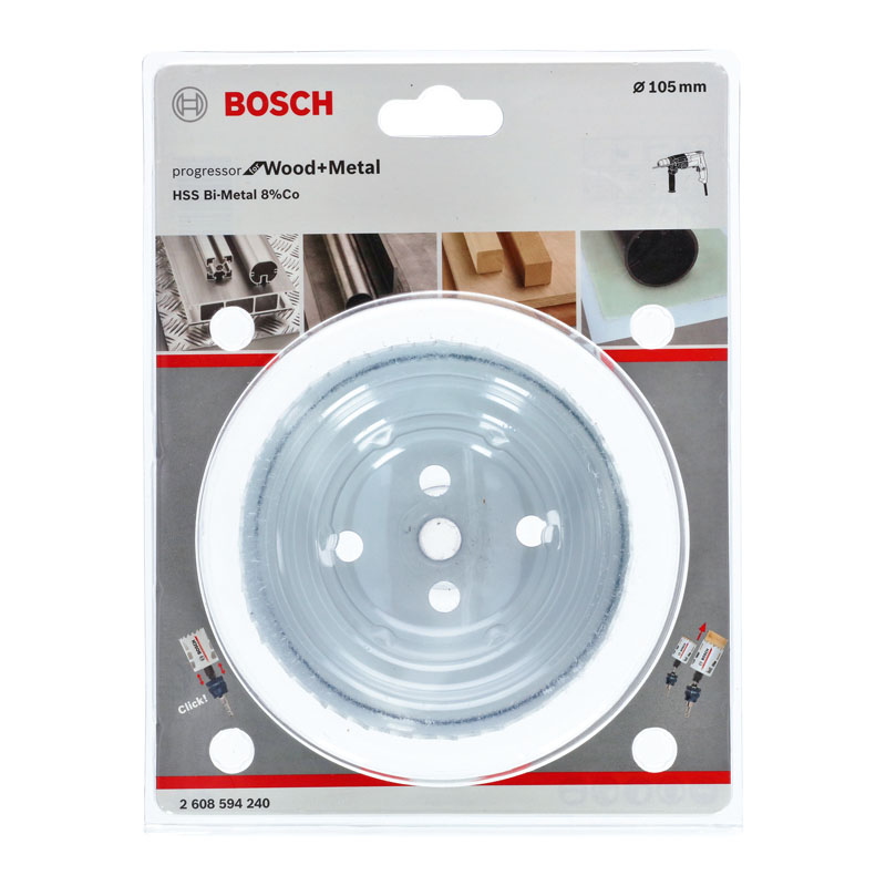 Carota Bimetal-Cobalt, 105 mm, BOSCH PROGRESSOR, pentru metal, plastic, lemn