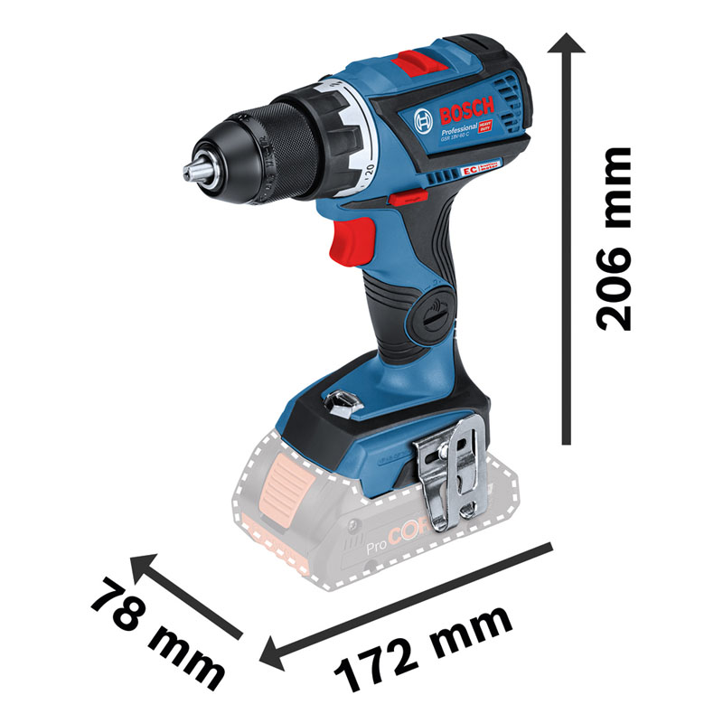 Masina de gaurit/insurubat cu 2 acumulatori 18V 5Ah, tip GSR 18V-60 C BRUSHLESS