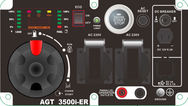 Generator de curent (inverter) monofazat, 3.5 kW, tip AGT 3500 IER