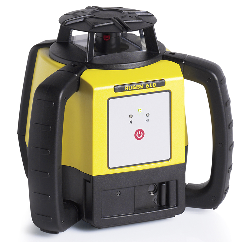Nivela laser rotativa Leica RUGBY610, receptor Rod Eye 140