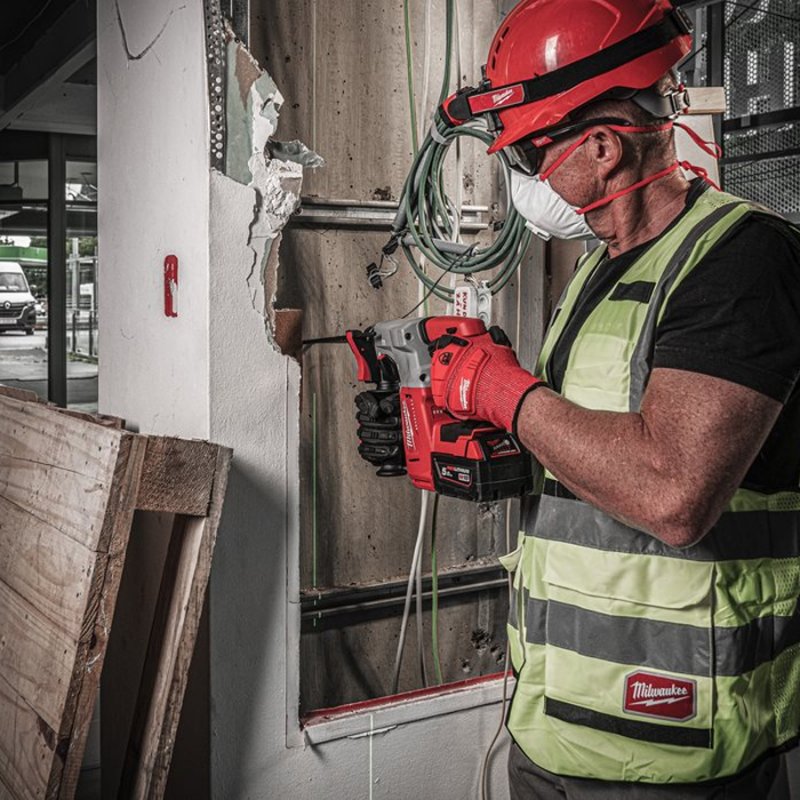 Ciocan rotopercutor Milwaukee M18BLH-502X, SDS-Plus 2.3J, 18V, 2 x 5Ah Li-Ion, cutie plastic
