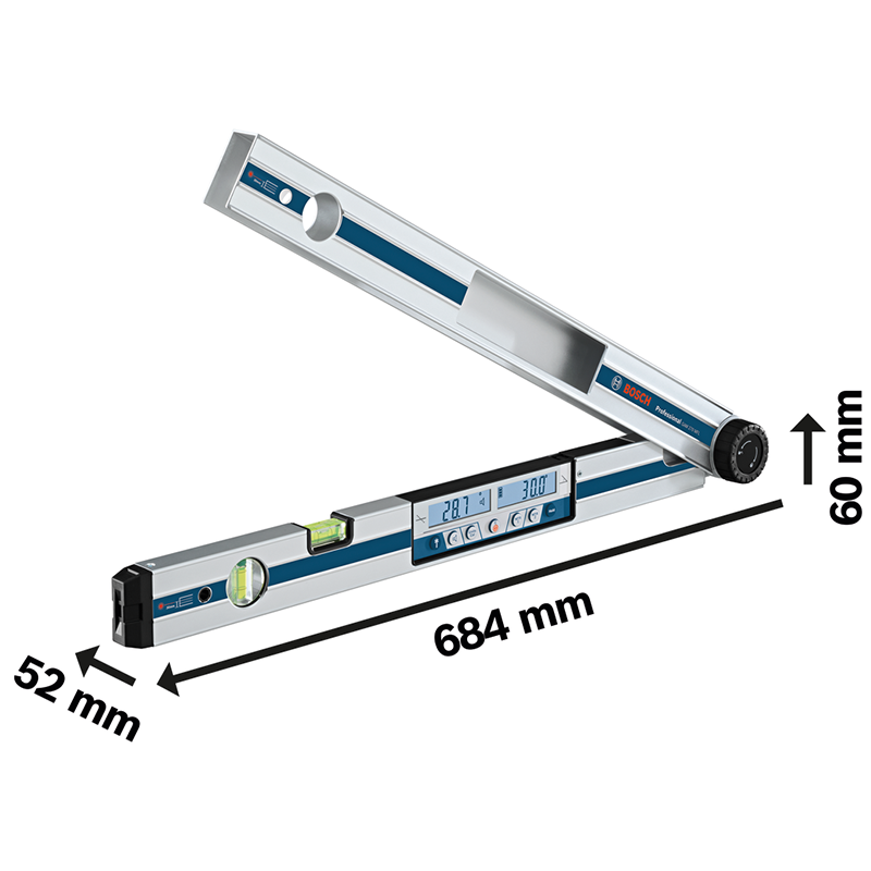 Nivela electronica pentru unghiuri (goniometru) GAM 270 MFL, raza laser