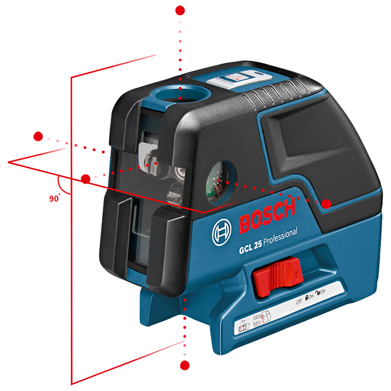 Nivela laser cu linii si puncte Bosch, tip GCL 25 P cu stativ BS 150