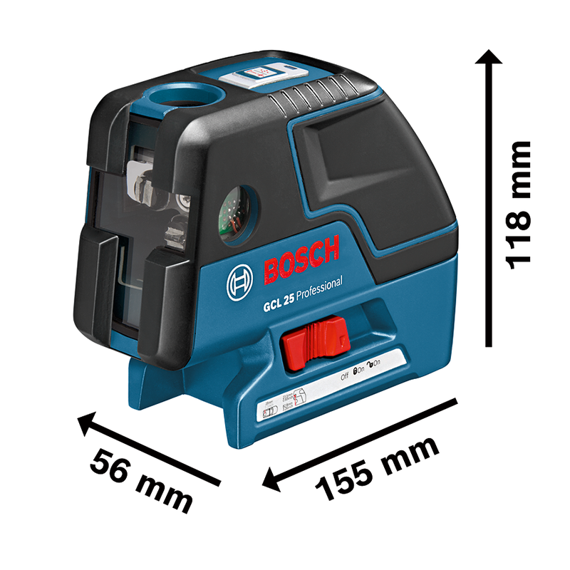 Nivela laser cu linii si puncte Bosch, tip GCL 25 P cu stativ BS 150