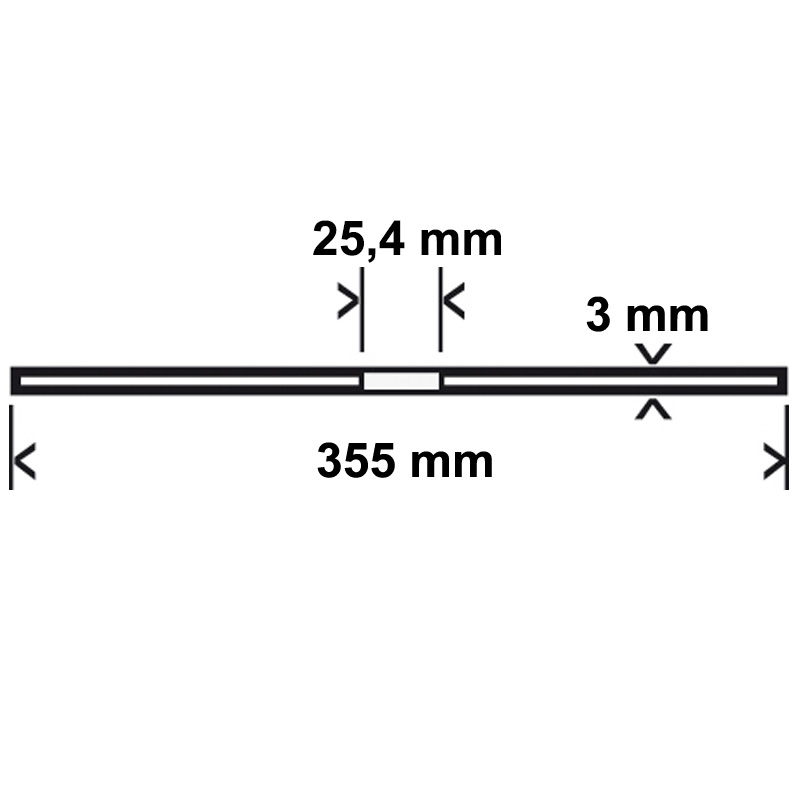 Set 5 discuri taiere metal, 355x25.4x3 mm