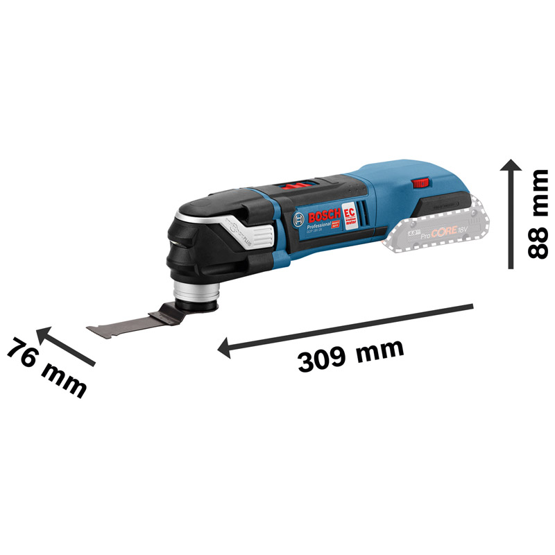 Multicutter profesional 18V, 2x5.0Ah, L-Boxx, tip GOP 18V-28, BOSCH