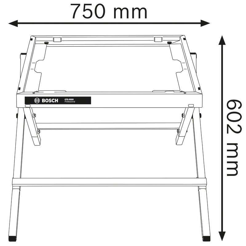 Banc/cadru de lucru BOSCH pentru fierastrau circular de banc GTS 10 XC Professional, tip GTA 6000