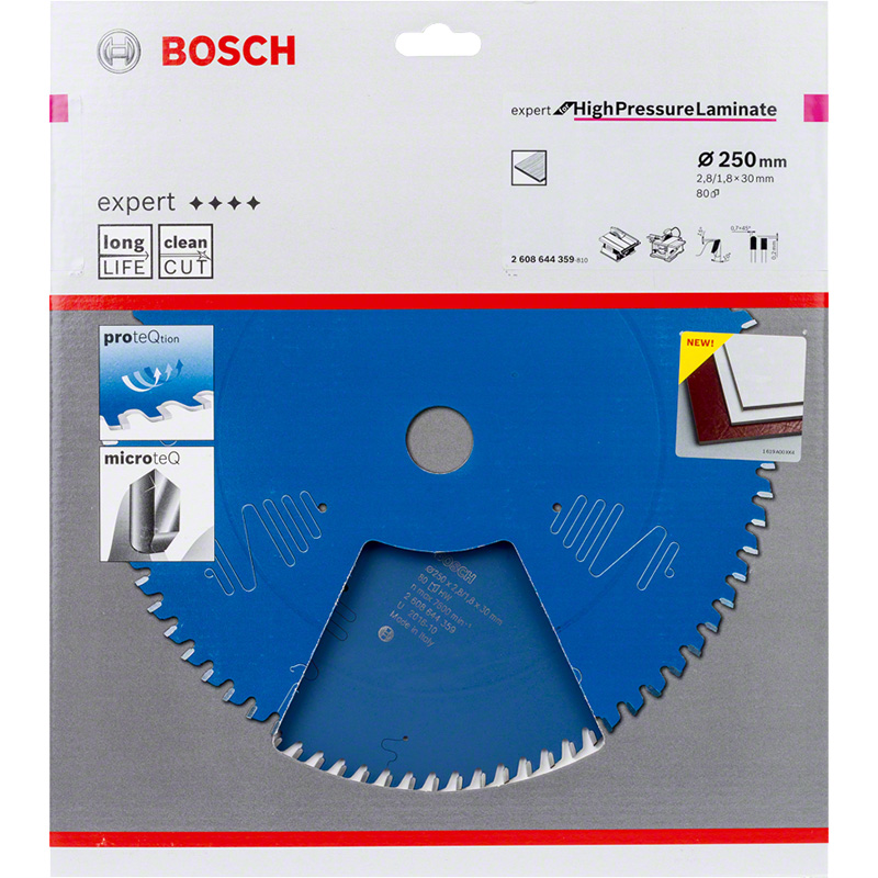 Disc placat pentru circular, 250 x 30 mm, 80 dinti, Expert for High-Pressure Laminate