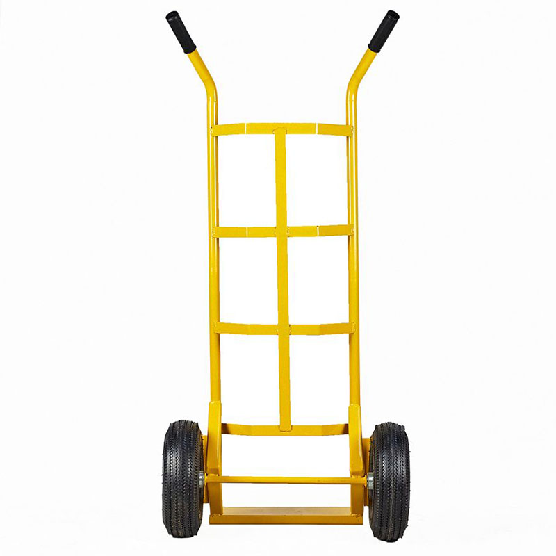 Carucior de transport marfa si butelii cu platforma fixa, 150 kg, roti pneumatice