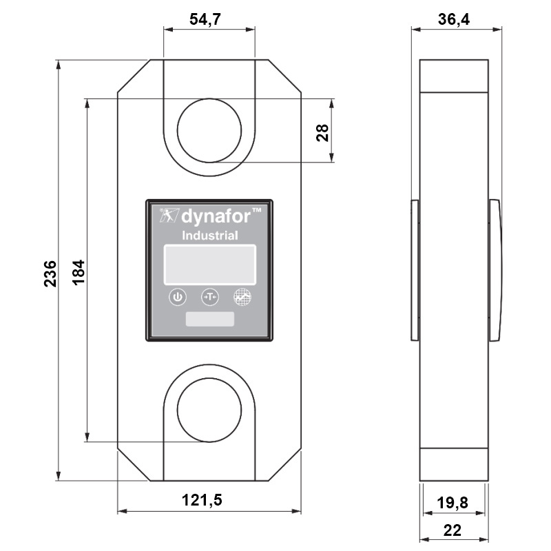 Cantar de macara (dinamometru) digital Dynafor™ Industrial 6,3t