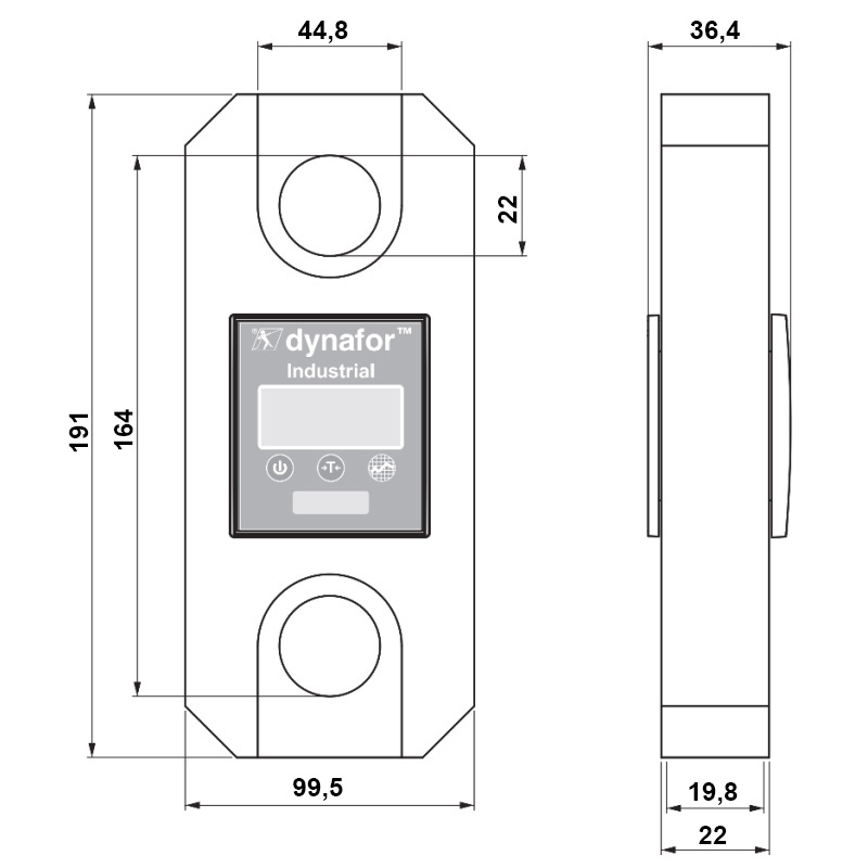 Cantar de macara (dinamometru) digital Dynafor™ Industrial 3,2t