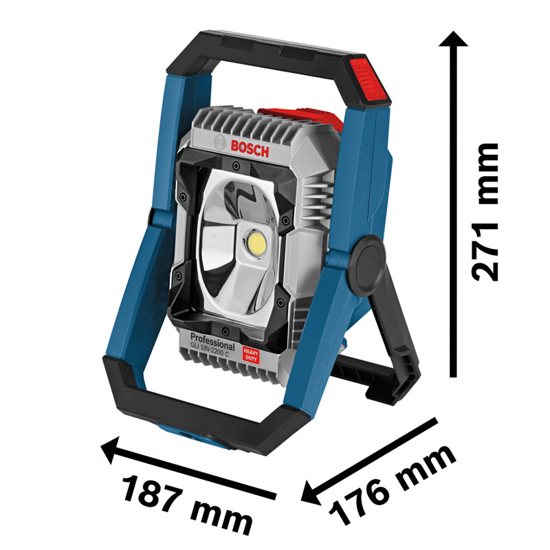 Lampa/lanterna cu acumulator Jobsite 14.4–18 V, SOLO, tip GLI 18V-2200 C